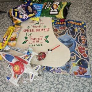 Lucky Packet Santa Bag drawstring sack – North Pole delivery design.