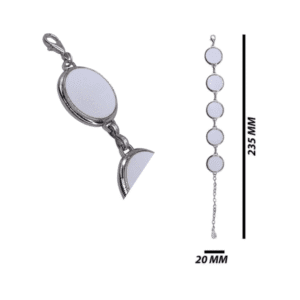 Round 5 charm sublimation bracelet showing dimensions
