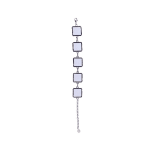 5 charm square sublimation bracelet with aluminium plates