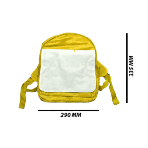 Yellow kids backpack size reference image