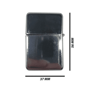 Silver sublimation lighter showing size dimensions