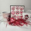 Valentine mug gift box with fun Valentine message card and cute illustrated mug