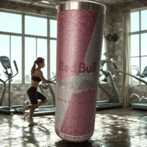 20oz silver glitter stainless steel skinny tumbler designed for sublimation printing