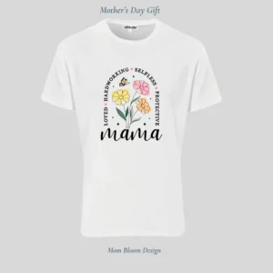 Mother’s Day Mama T-shirt with floral word art design