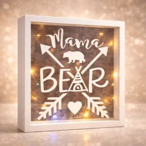 Mama Bear shadow box LED design