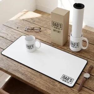 Close-up of the Altitude Alvin ceramic mug from the mug and desk mat gift set