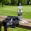 Bunker Golf Gift Set featuring jumbo ceramic mug, golf towel, SPF lip balm and mints in gift box