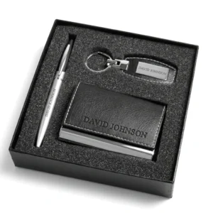Altitude Cullen executive accessories including card holder and keyholder laid out