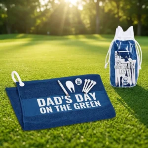 Drawstring pouch and accessories from the Altitude Monte Rei Golf Gift Set close-up
