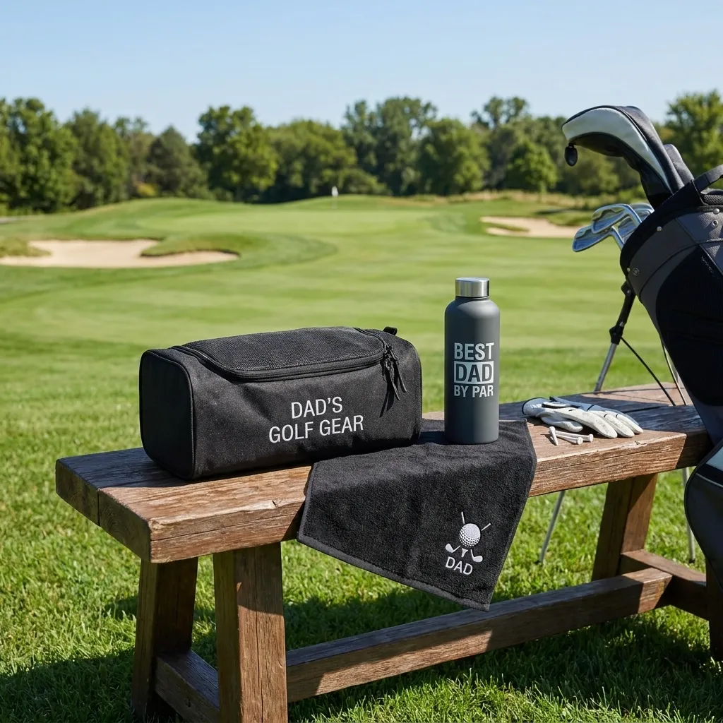 Altitude Play Ready golf set accessories including shoe bag and coordinated towel
