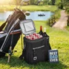 Serendipio Quivera insulated cooler bag in black for wine bottles and up to 16 canned drinks