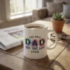 11 oz Best Dad Ever ceramic Father’s Day coffee mug with colorful design