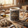 11 oz ceramic handyman Father’s Day mug with detailed tool design