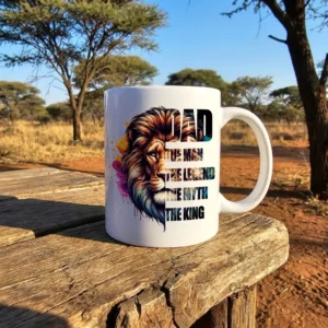 Dad The Man The Legend The Myth King Mug – 11 oz Ceramic Mug