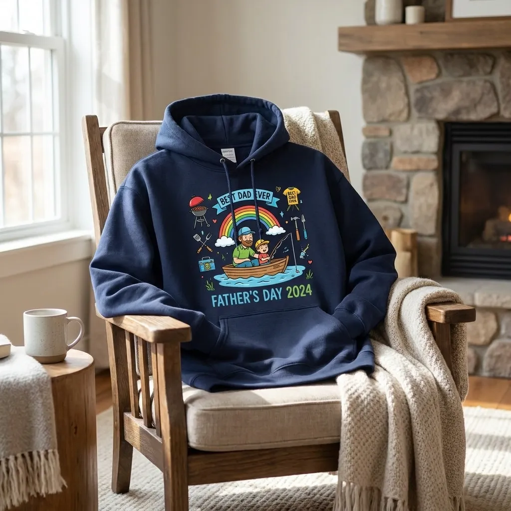 Men's Eco Fleece Hooded Sweater - Image 2